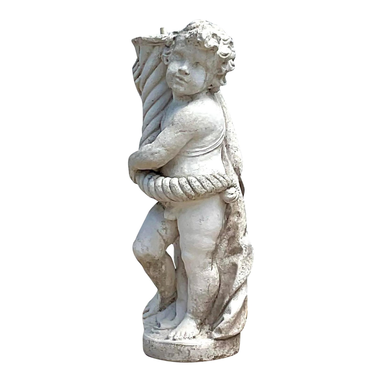 Vintage Regency Alabaster Concrete Sculpture 39.75" Tall (1 of 6)