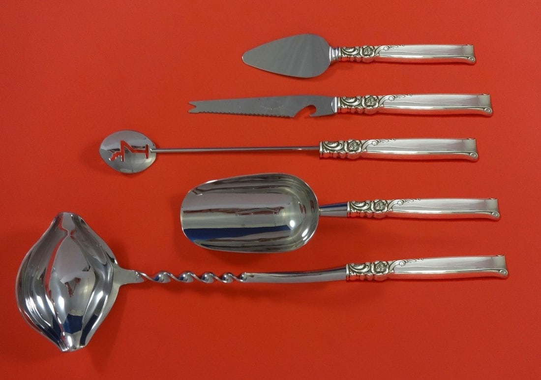 Oneida Sterling Silver 5-Piece Cocktail Party Bar Set (1 of 1)
