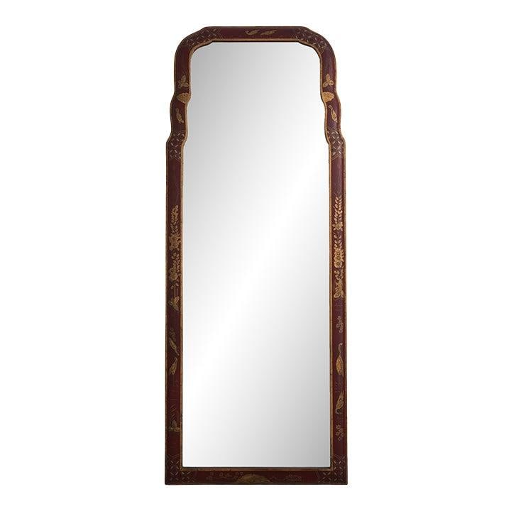 Friedman Brothers Chinoiserie Wall Mirror Hand Painted Red Lacquer Gold Gilt (1 of 10)