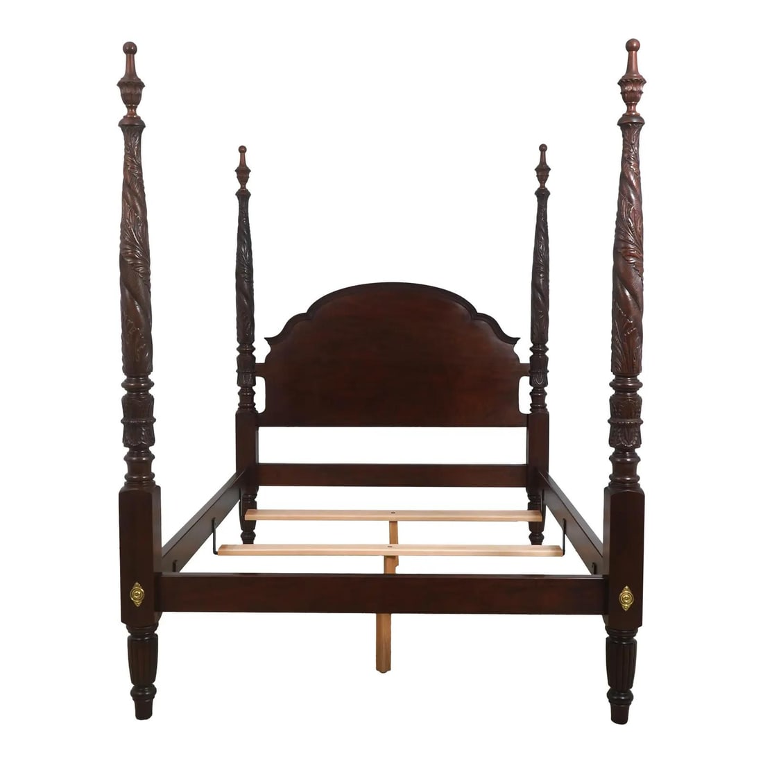 Queen Poster Bed in Carved Mahogany by Stickley Colonial Williamsburg (1 of 10)
