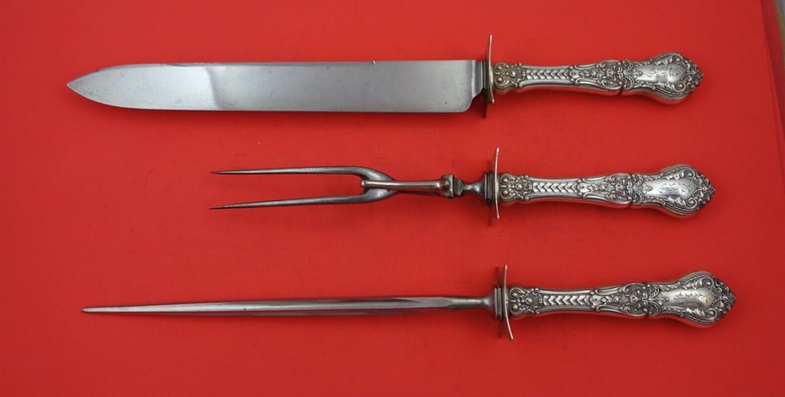 Gorham Henry II Sterling Silver 3 Piece Roast Carving Set (1 of 2)