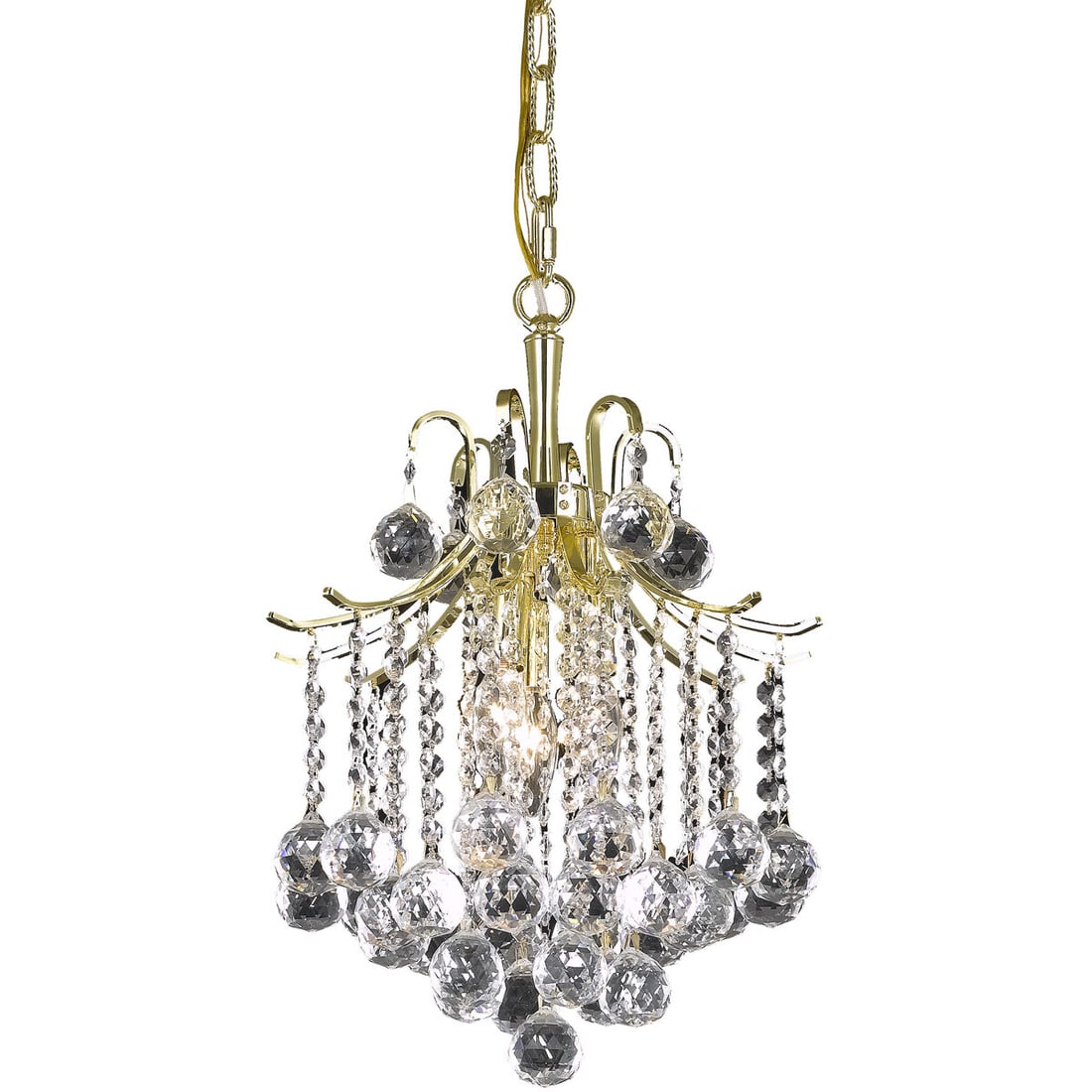 Amelia 3-Light Gold Crystal Pendant Chandelier (1 of 2)