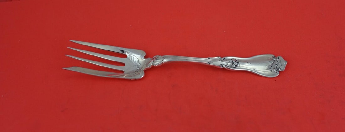 Whiting Violet Sterling Silver Salad Fork 4-Tine 6 Inch Unused: Whiting Violet Sterling Silver Salad Fork 4-Tine 6 Inch Unused This elegant salad fork, crafted by Whiting Manufacturing Company, features the beautiful 'Violet' pattern. Made from high-quality sterli