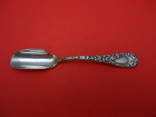 Gorham Imperial Chrysanthemum Sterling Silver Cheese Scoop Serving Piece: Gorham Imperial Chrysanthemum Sterling Silver Cheese Scoop Serving Piece This exquisite cheese scoop features the stunning Imperial Chrysanthemum pattern by Gorham. Crafted from high-quality sterling 