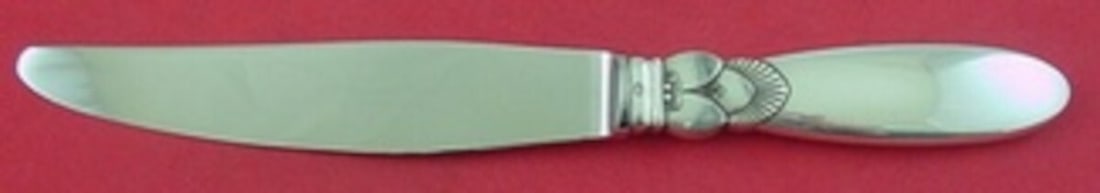 Georg Jensen Cactus Sterling Silver Luncheon Knife 8" GI/GJ Mark (1 of 2)