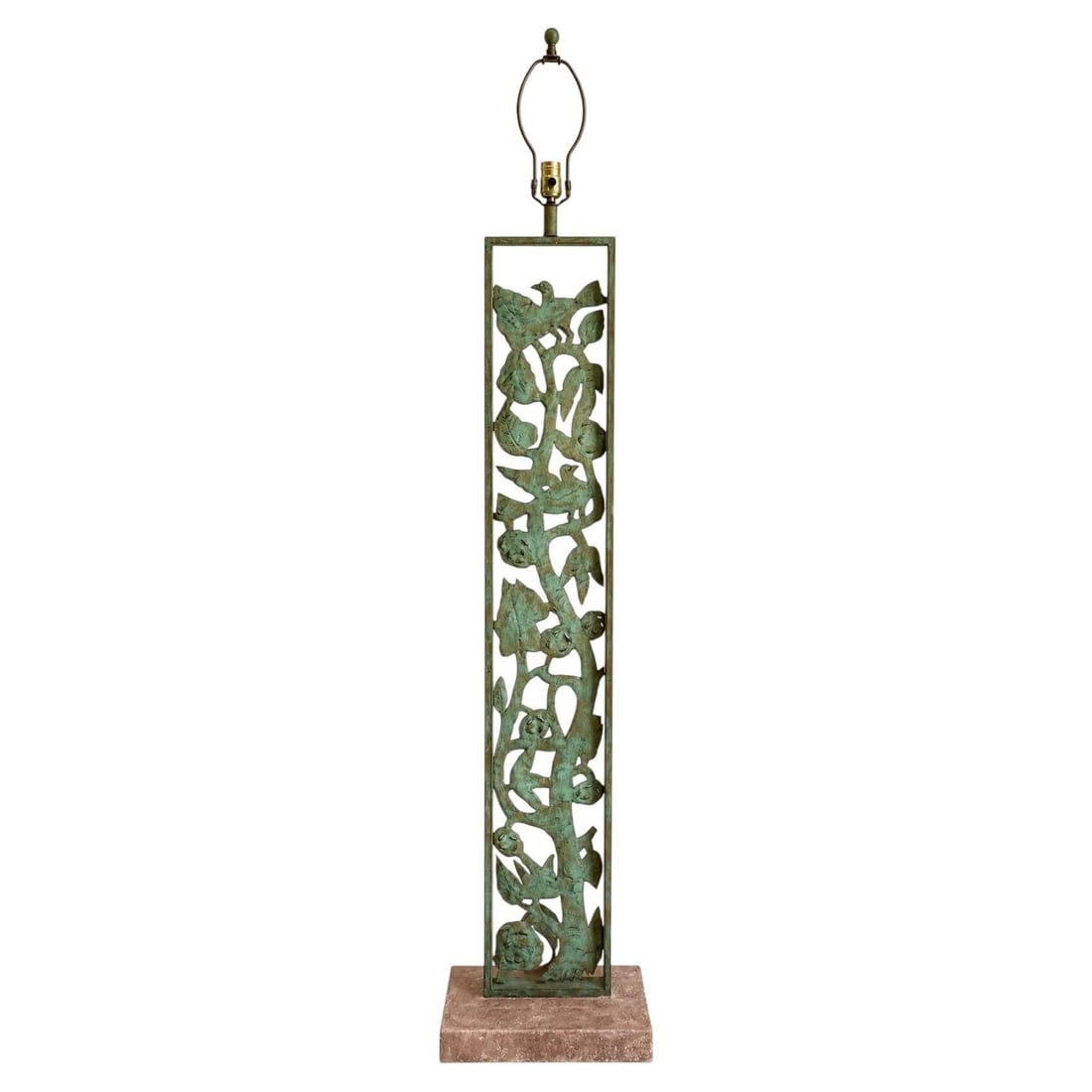 Verdigris Bronze Bird Vine Floor Lamp by Silas Seandel Style (1 of 11)
