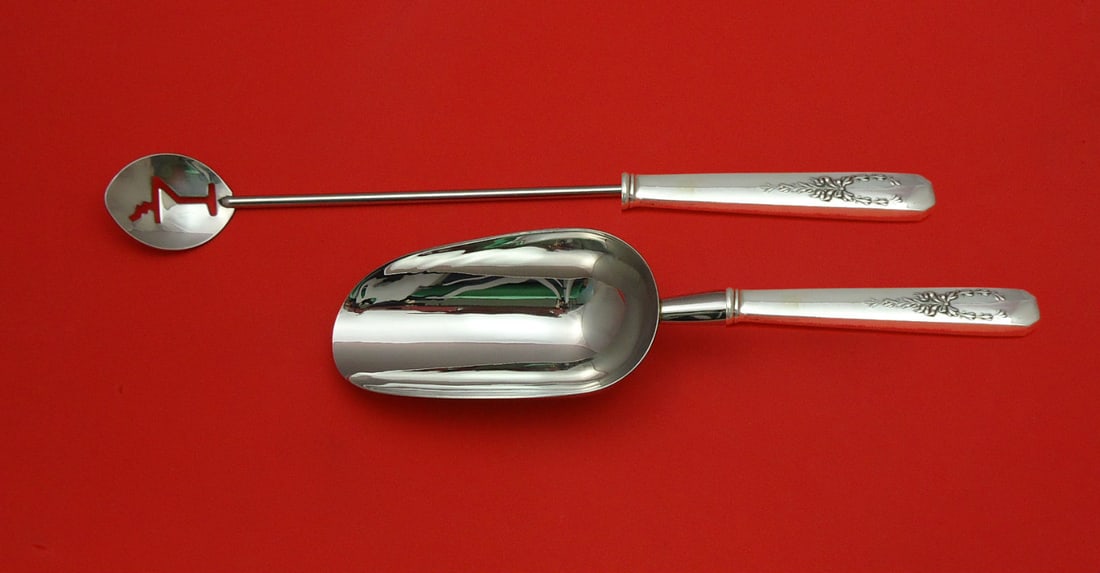 Madam Jumel Whiting Sterling Silver 2pc Bar Set Custom Made: Madam Jumel Whiting Sterling Silver 2pc Bar Set Custom Made Elevate your entertaining experience with this exquisite 2-piece bar set from the Madam Jumel collection by Whiting. Crafted from high-quali