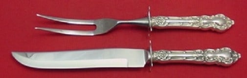 Wallace Meadow Rose Sterling Silver 2-Piece Steak Carving Set (1 of 2)