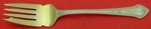 Durgin Lenox Sterling Silver Gold-Washed Fish Fork 7.5 Inch Monogrammed (1 of 1)