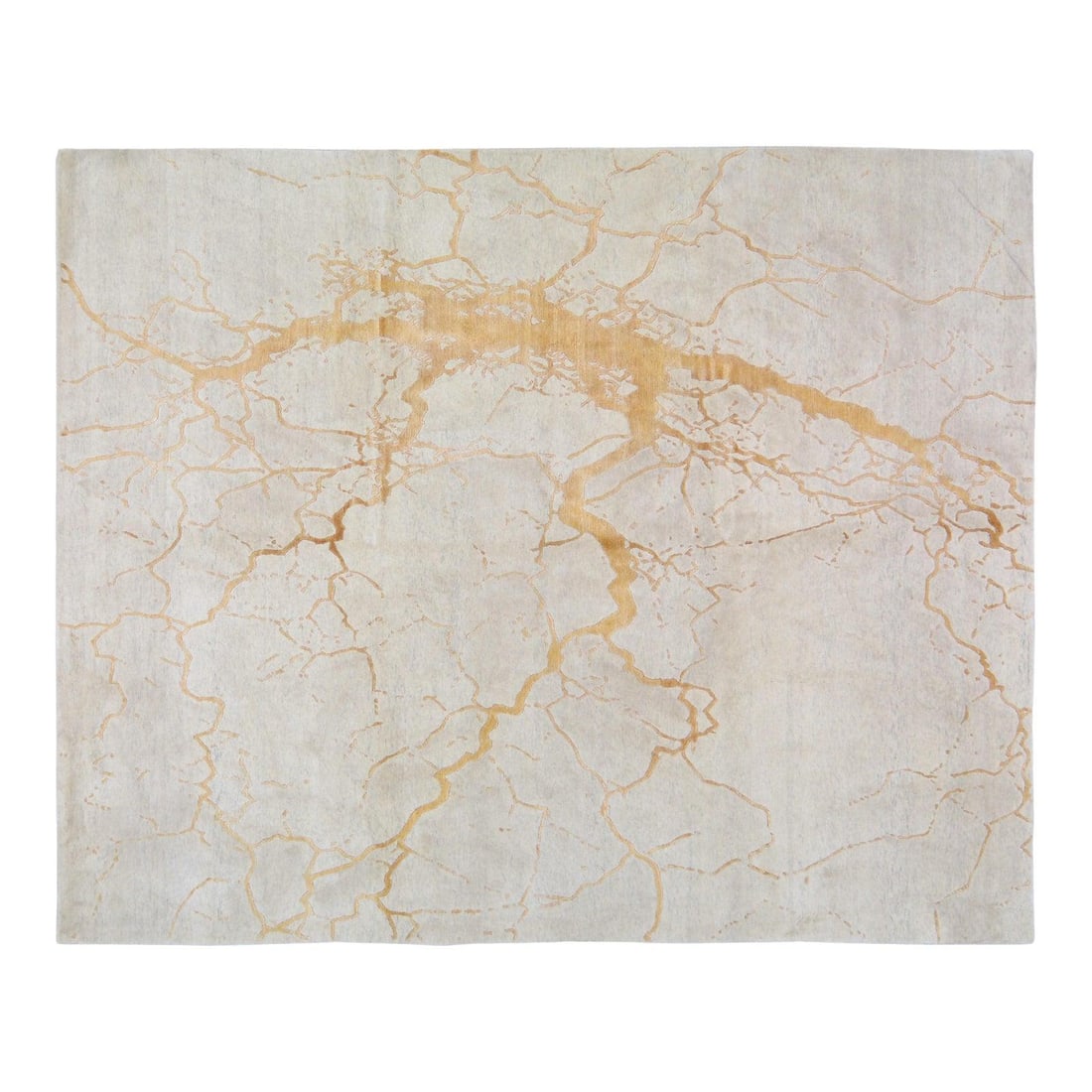 8x10 Almond Wool Area Rug Modern Hand-Knotted Indian Design: 8x10 Almond Wool Area Rug Modern Hand-Knotted Indian Design This Indian modern rug is hand-knotted using traditional techniques, featuring a blend of wool and silk for a soft, durable texture. Its con