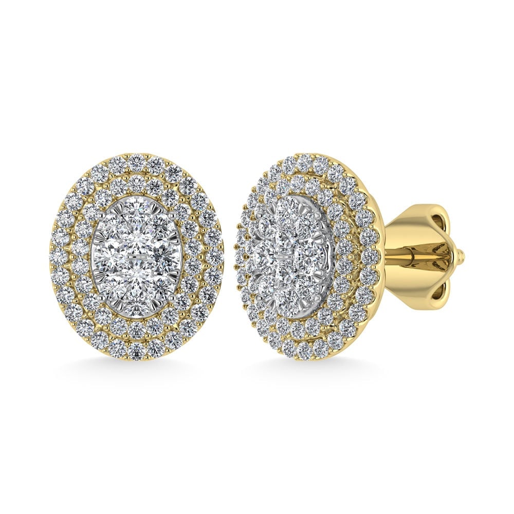 Diamond 7/8 Ct.Tw. Fashion Earrings in 14K Yellow Gold: Diamond 7/8 Ct.Tw. Fashion Earrings in 14K Yellow Gold 14k Yellow Gold Stone Color: G-h Stone Clarity: I1 This item may take 2-5 weeks for shipping. PLEASE NOTE: Framed, Large, or heavy items do not h
