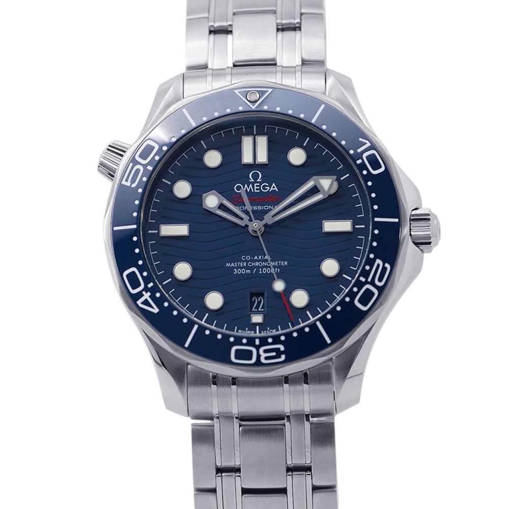 OMEGA 210.30.42.20.03.001 Seamaster Diver 300M stainless steel mens watch: OMEGA 210.30.42.20.03.001 Seamaster Diver 300M stainless steel mens watch OMEGA Seamaster Diver 300M men's wristwatch, model 210.30.42.20.03.001, made in Switzerland. It features a blue dial, stainles