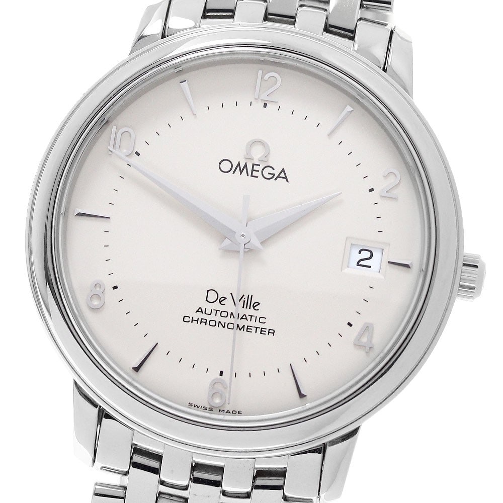 OMEGA De Ville Prestige 4512.30 mens automatic date wristwatch: OMEGA De Ville Prestige 4512.30 mens automatic date wristwatch Pre-owned OMEGA De Ville Prestige automatic men's wristwatch with date display. This watch features a beige dial and a stainless steel ca
