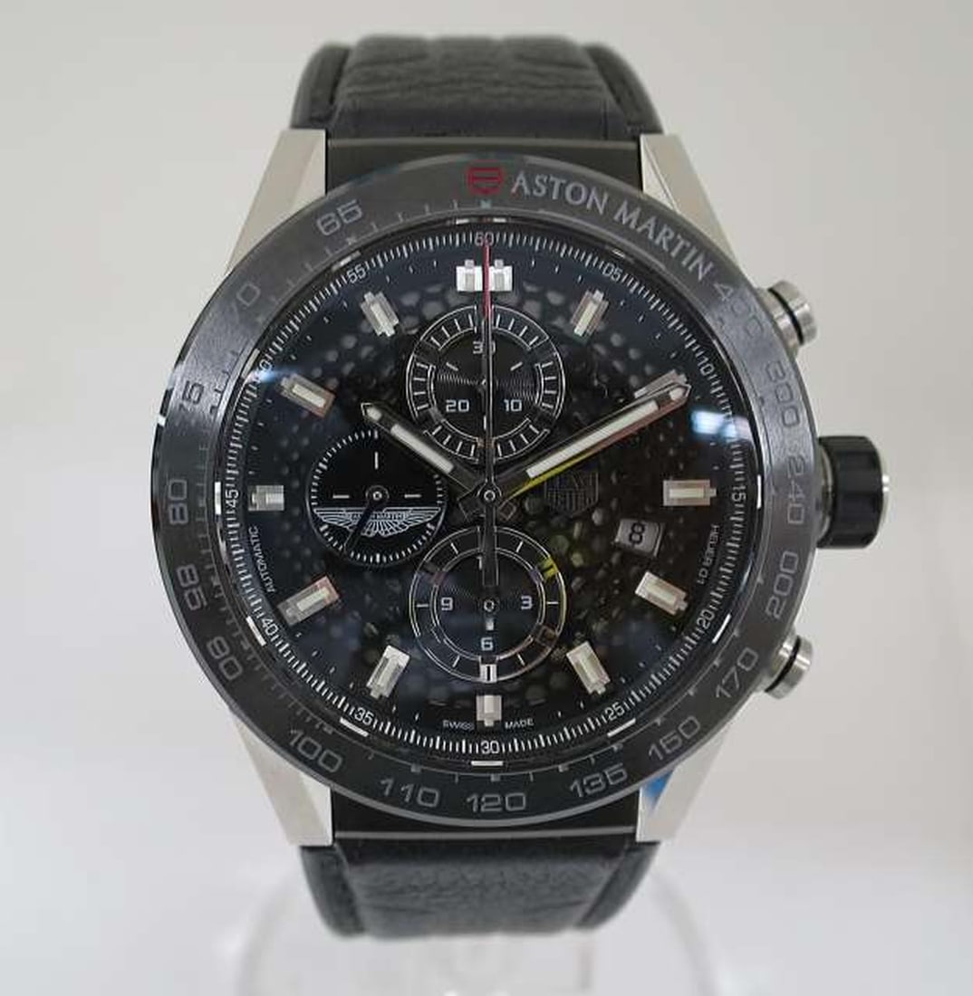 Men's Automatic Wristwatch TAG Heuer Carrera Heuer 01 Aston Martin CAR2A1AB-FT6163 (1 of 15)