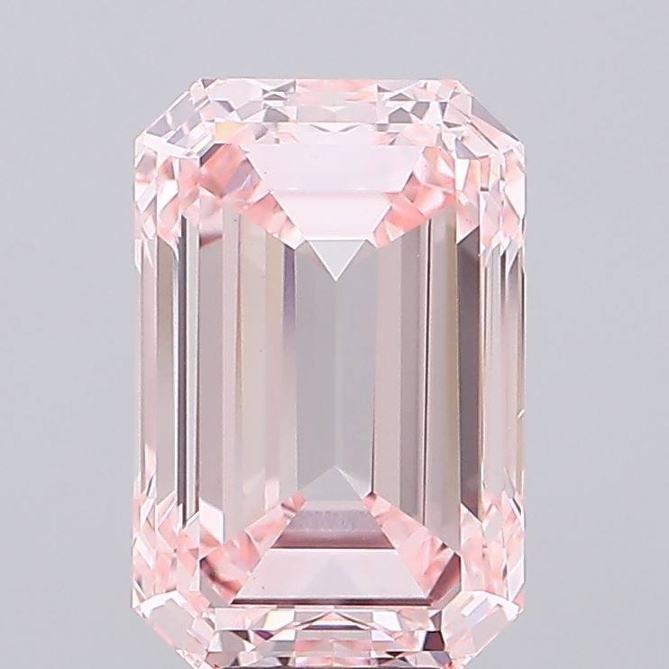 Loose Diamond - EMERALD 9.01ct Fancy Pink VS1: Loose Diamond - EMERALD 9.01ct Fancy Pink VS1 Source: This is a real non-mined Diamond that has been grown in a lab Shape: EMERALD Carats: 9.01 Color: Fancy Pink Certification: IGI Video: