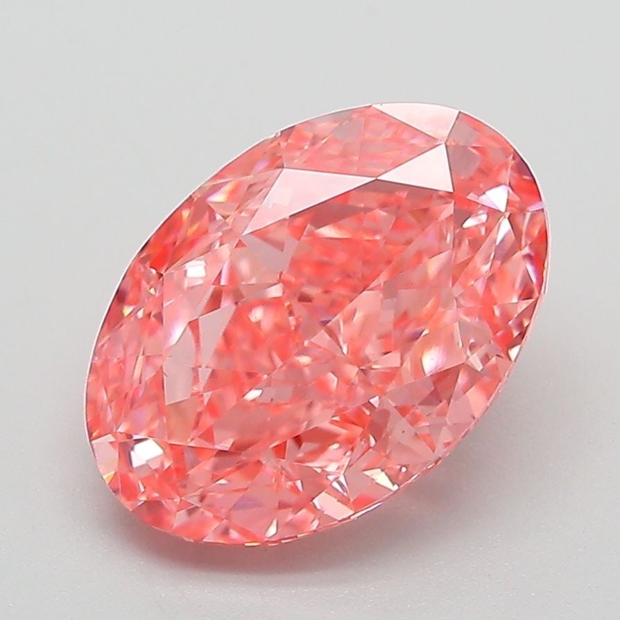 Loose Diamond - OVAL 3.08ct Fancy Vivid Pink VS1: Loose Diamond - OVAL 3.08ct Fancy Vivid Pink VS1 Source: This is a real non-mined Diamond that has been grown in a lab Shape: OVAL Carats: 3.08 Color: Fancy Vivid Pink Certification: IGI Video: