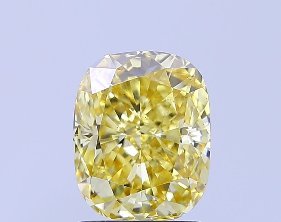 Loose Diamond - CUSHION MODIFIED 2.01ct Fancy Intense Yellow VS2: Loose Diamond - CUSHION MODIFIED 2.01ct Fancy Intense Yellow VS2 Source: This is a real non-mined Diamond that has been grown in a lab Shape: CUSHION MODIFIED Carats: 2.01 Color: Fancy Intense Yellow