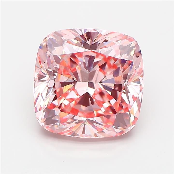 Loose Diamond - CUSHION MODIFIED 6.09ct Fancy Intense Pink VS2: Loose Diamond - CUSHION MODIFIED 6.09ct Fancy Intense Pink VS2 Source: This is a real non-mined Diamond that has been grown in a lab Shape: CUSHION MODIFIED Carats: 6.09 Color: Fancy Intense Pink Cert