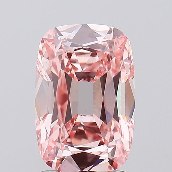 Loose Diamond - CUSHION BRILLIANT 2.21ct Fancy Intense Pink VVS2: Loose Diamond - CUSHION BRILLIANT 2.21ct Fancy Intense Pink VVS2 Source: This is a real non-mined Diamond that has been grown in a lab Shape: CUSHION BRILLIANT Carats: 2.21 Color: Fancy Intense Pink C
