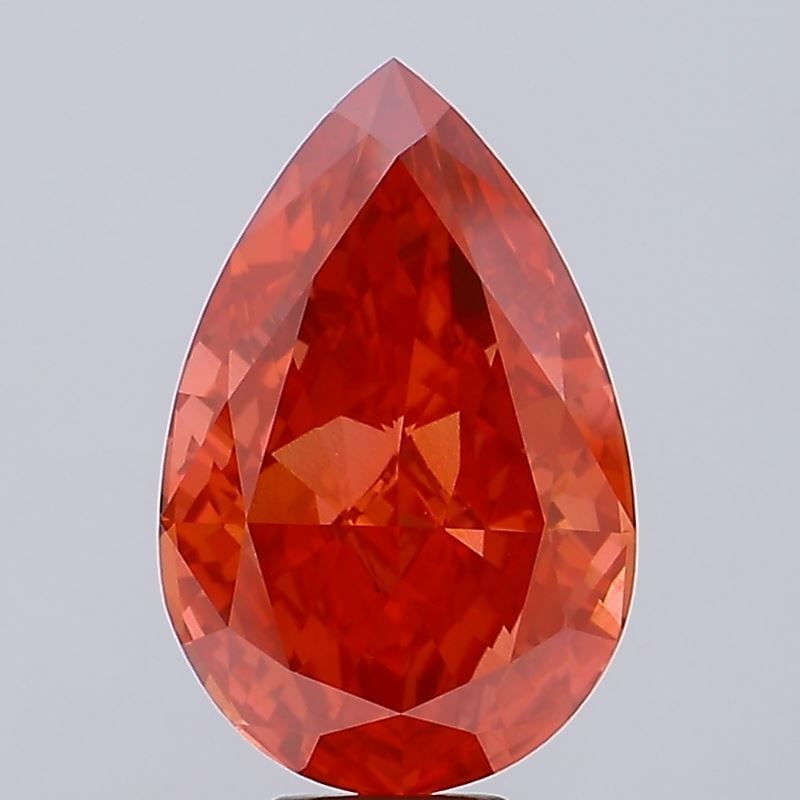 Loose Diamond - PEAR 11.03ct Fancy Vivid Red VVS2: Loose Diamond - PEAR 11.03ct Fancy Vivid Red VVS2 Source: This is a real non-mined Diamond that has been grown in a lab Shape: PEAR Carats: 11.03 Color: Fancy Vivid Red Certification: IGI Video: