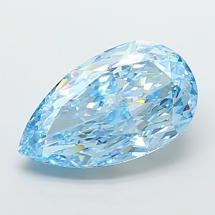 Loose Diamond - PEAR 10.1ct Fancy Vivid Blue VVS2: Loose Diamond - PEAR 10.1ct Fancy Vivid Blue VVS2 Source: This is a real non-mined Diamond that has been grown in a lab Shape: PEAR Carats: 10.1 Color: Fancy Vivid Blue Certification: IGI Video: