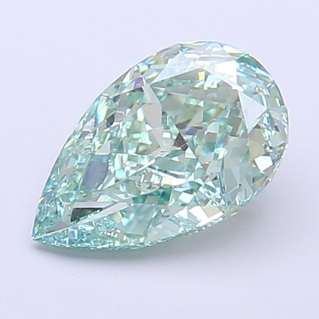 Loose Diamond - PEAR 1.96ct Fancy Vivid Green VVS1: Loose Diamond - PEAR 1.96ct Fancy Vivid Green VVS1 Source: This is a real non-mined Diamond that has been grown in a lab Shape: PEAR Carats: 1.96 Color: Fancy Vivid Green Certification: IGI Video: