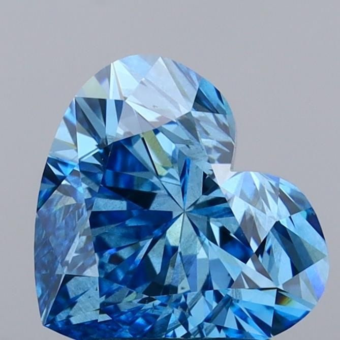 Loose Diamond - HEART 2.02ct Fancy Vivid Blue VS2: Loose Diamond - HEART 2.02ct Fancy Vivid Blue VS2 Source: This is a real non-mined Diamond that has been grown in a lab Shape: HEART Carats: 2.02 Color: Fancy Vivid Blue Certification: IGI Video: