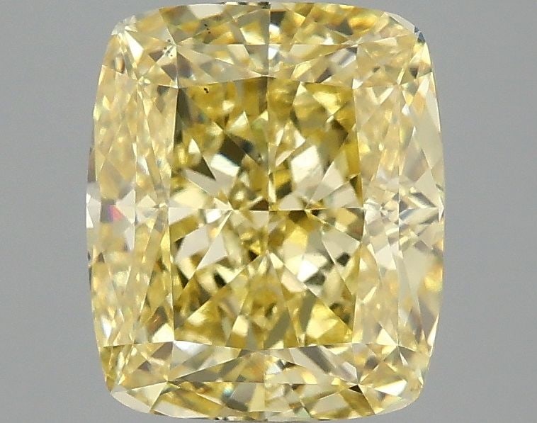 Loose Diamond - CUSHION MODIFIED 2.99ct Fancy Vivid Yellow VS1: Loose Diamond - CUSHION MODIFIED 2.99ct Fancy Vivid Yellow VS1 Source: This is a real non-mined Diamond that has been grown in a lab Shape: CUSHION MODIFIED Carats: 2.99 Color: Fancy Vivid Yellow Cert