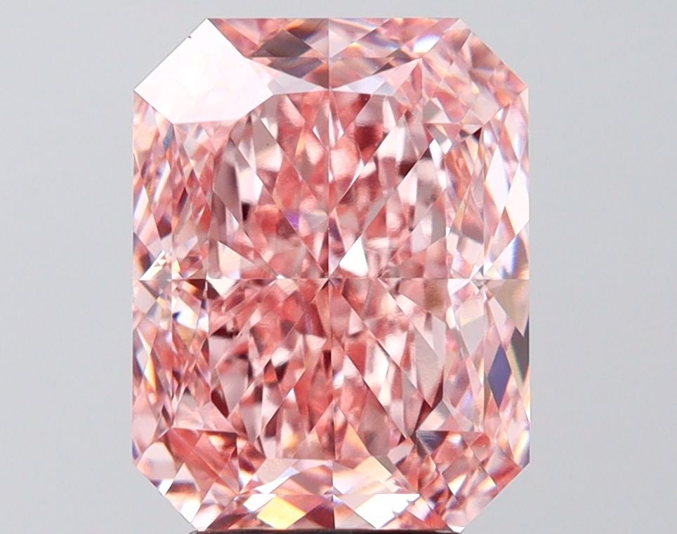 Loose Diamond - RADIANT 5.01ct Fancy Intense Pink VS1: Loose Diamond - RADIANT 5.01ct Fancy Intense Pink VS1 Source: This is a real non-mined Diamond that has been grown in a lab Shape: RADIANT Carats: 5.01 Color: Fancy Intense Pink Certification: IGI Vid
