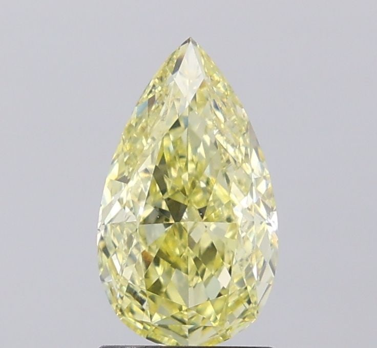 Loose Diamond - PEAR 1.61ct Fancy Intense Yellow VVS2: Loose Diamond - PEAR 1.61ct Fancy Intense Yellow VVS2 Source: This is a real non-mined Diamond that has been grown in a lab Shape: PEAR Carats: 1.61 Color: Fancy Intense Yellow Certification: IGI Vide
