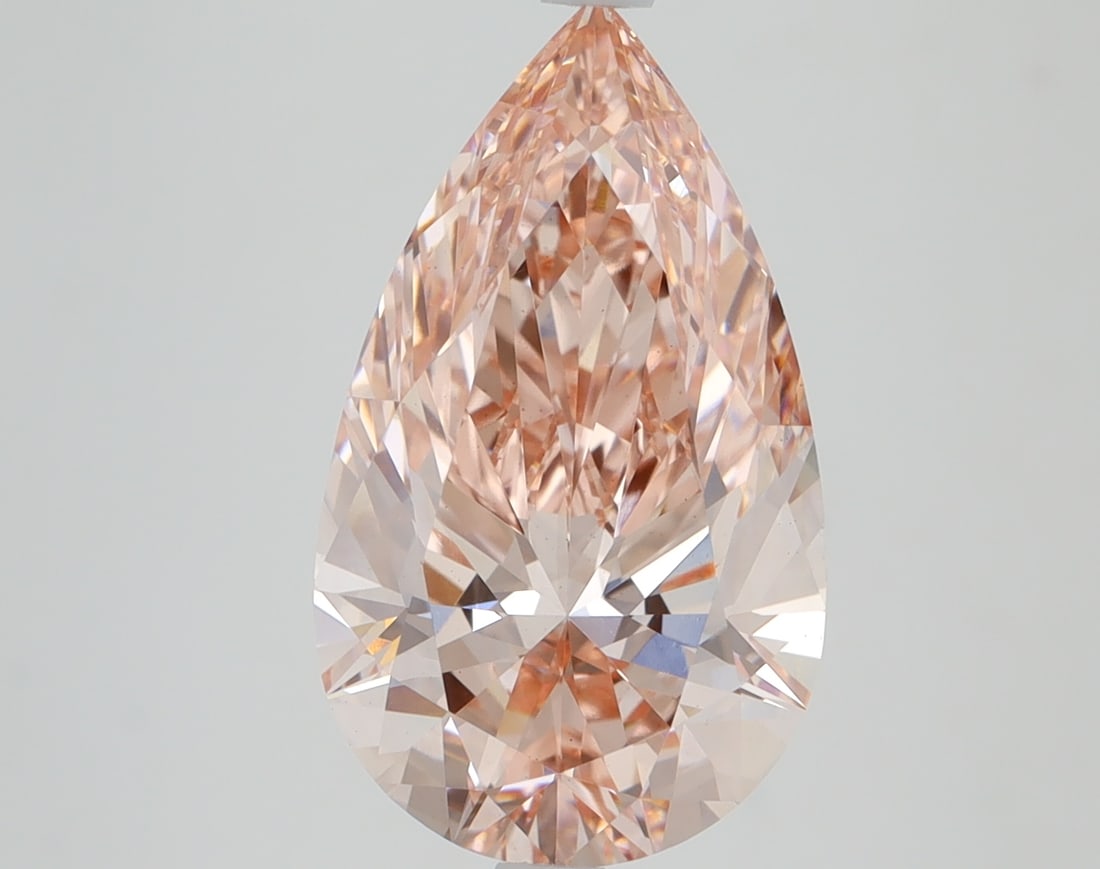 Loose Diamond - PEAR 4.08ct BROWNISH PINK VS1: Loose Diamond - PEAR 4.08ct BROWNISH PINK VS1 Source: This is a real non-mined Diamond that has been grown in a lab Shape: PEAR Carats: 4.08 Color: BROWNISH PINK Clarity: VS1 Certification: IGI Condit