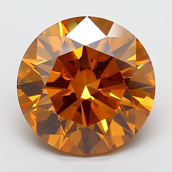 Loose Diamond - ROUND 7.06ct Fancy Vivid Orange VS1: Loose Diamond - ROUND 7.06ct Fancy Vivid Orange VS1 Source: This is a real non-mined Diamond that has been grown in a lab Shape: ROUND Carats: 7.06 Color: Fancy Vivid Orange Certification: IGI Video: