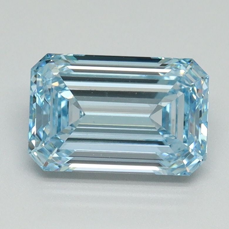 Loose Diamond - EMERALD 1.51ct Fancy Intense Blue VVS2: Loose Diamond - EMERALD 1.51ct Fancy Intense Blue VVS2 Source: This is a real non-mined Diamond that has been grown in a lab Shape: EMERALD Carats: 1.51 Color: Fancy Intense Blue Certification: IGI Vi