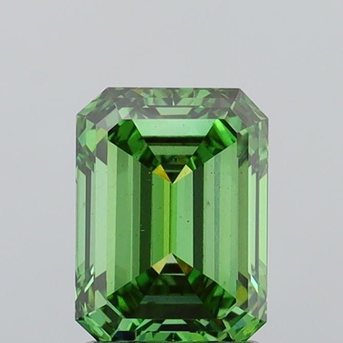 Loose Diamond - EMERALD 1.91ct Fancy Vivid Green VS2: Loose Diamond - EMERALD 1.91ct Fancy Vivid Green VS2 Source: This is a real non-mined Diamond that has been grown in a lab Shape: EMERALD Carats: 1.91 Color: Fancy Vivid Green Certification: IGI Video