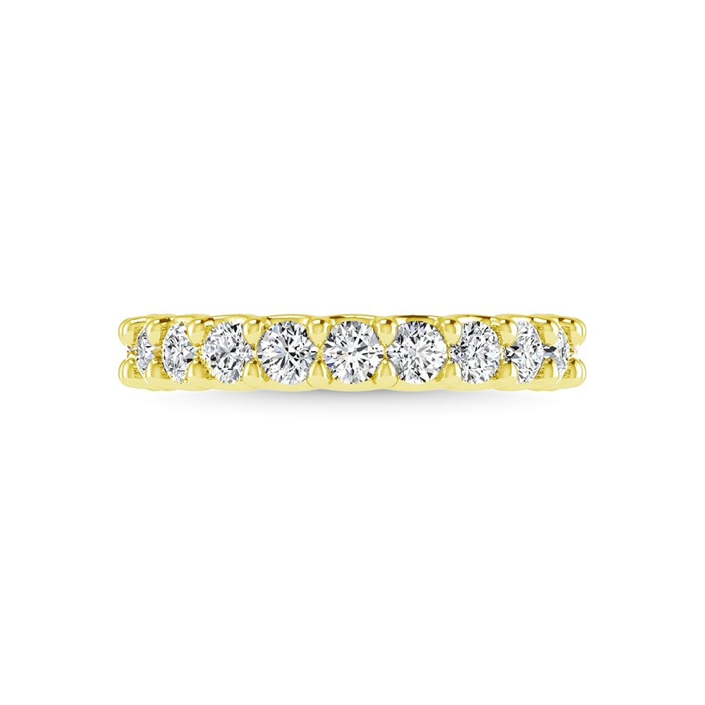 14K White Gold Lab Grown Diamond 5/8 Ct.Tw. Round Shape Half Way wedding Band (size 6.5): 14K White Gold Lab Grown Diamond 5/8 Ct.Tw. Round Shape Half Way wedding Band (size 6.5) 14K White Gold Lab Grown Diamond 5/8 Ct.Tw. Round Shape Half Way wedding Band (size 6.5) 14k Yellow Gold Stone 