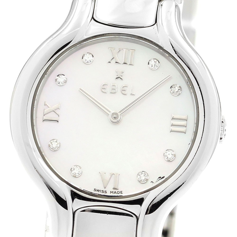 EBEL Beluga Quartz Stainless Steel Women's Wristwatch E9157471: EBEL Beluga Quartz Stainless Steel Women's Wristwatch E9157471 This EBEL Beluga E9157471 is a pre-owned women's wristwatch featuring a stainless steel case and bracelet. It is powered by a quartz move