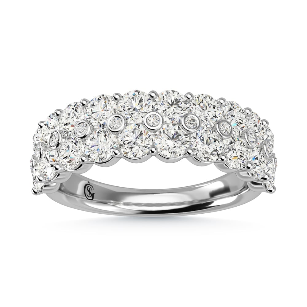 14K White Gold Diamond 2 Ct.Tw. Ladies Fashion Band: 14K White Gold Diamond 2 Ct.Tw. Ladies Fashion Band 14k White Gold Stone Color: G-h Stone Clarity: Si-i1 Each ring is presented in standard size 6.5. Complimentary resizing is available between sizes 