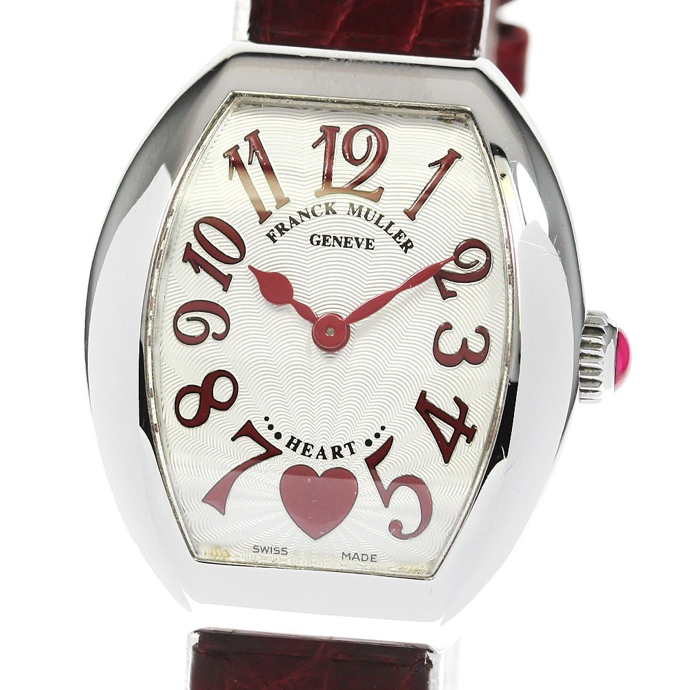 Women's Quartz Wristwatch FRANCK MULLER Heart to Heart 5002SQZC6H: Women's Quartz Wristwatch FRANCK MULLER Heart to Heart 5002SQZC6H Franck Muller Heart to Heart women's wristwatch, reference 5002SQZC6H, with a silver dial and quartz movement. This pre-owned Swiss-ma