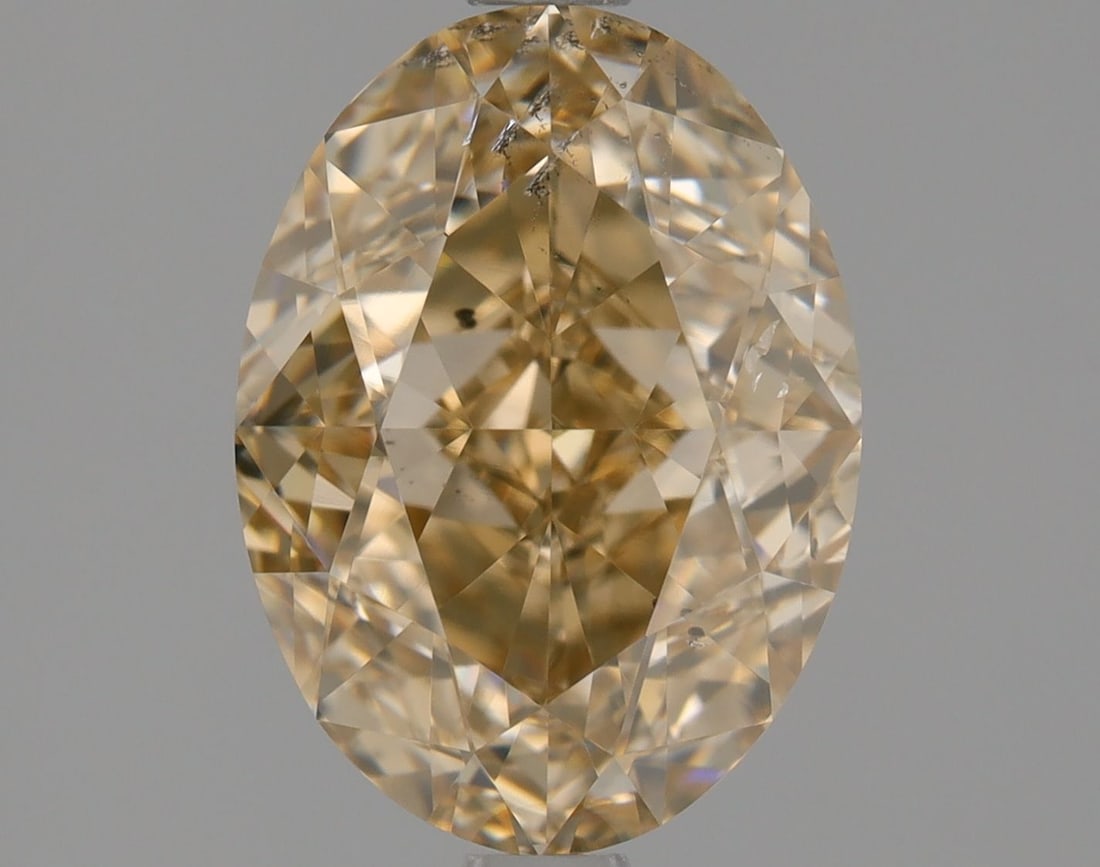 Loose Diamond - OVAL 2.3ct Fancy Brownish Yellow SI2: Loose Diamond - OVAL 2.3ct Fancy Brownish Yellow SI2 Source: Natural Shape: OVAL Carats: 2.3 Color: Fancy Brownish Yellow Certification: GIA Video: