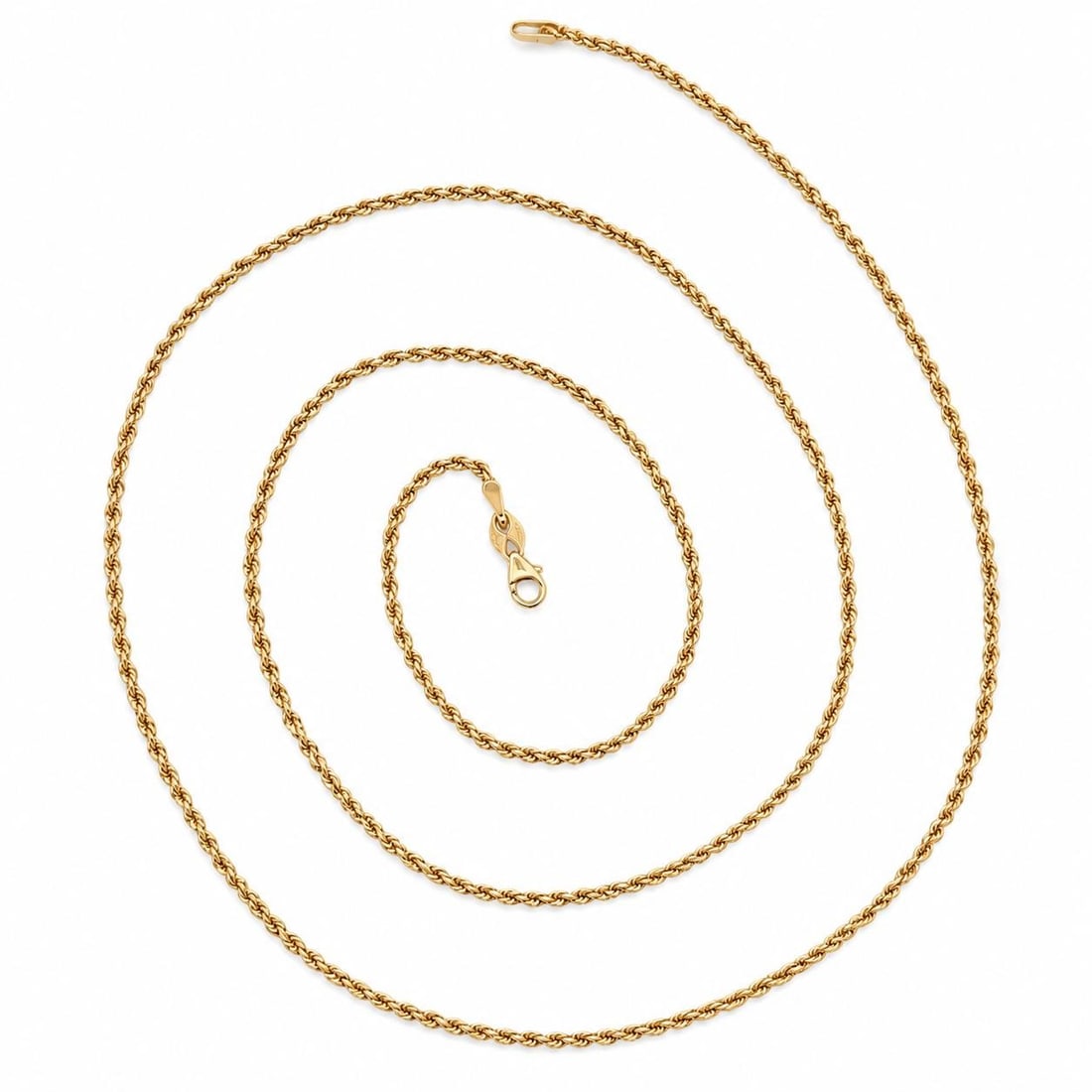 Unbranded 14k Yellow Gold Rope Link Necklace 36in Lobster Claw Clasp: Unbranded 14k Yellow Gold Rope Link Necklace 36in Lobster Claw Clasp Pre-owned women's chain necklace crafted in solid 14k yellow gold with a rope link design and lobster claw clasp. This unbranded pi