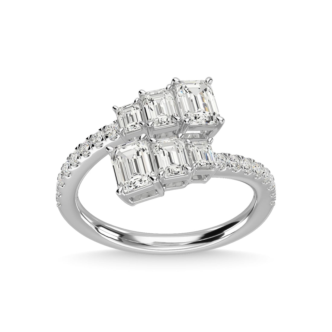 14K White Gold Diamond 1 7/8 Ct.Tw. Fashion Ring: 14K White Gold Diamond 1 7/8 Ct.Tw. Fashion Ring 14k White Gold Stone Color: G-h Stone Clarity: Si Each ring is presented in standard size 6.5. Complimentary resizing is available between sizes 510 (i