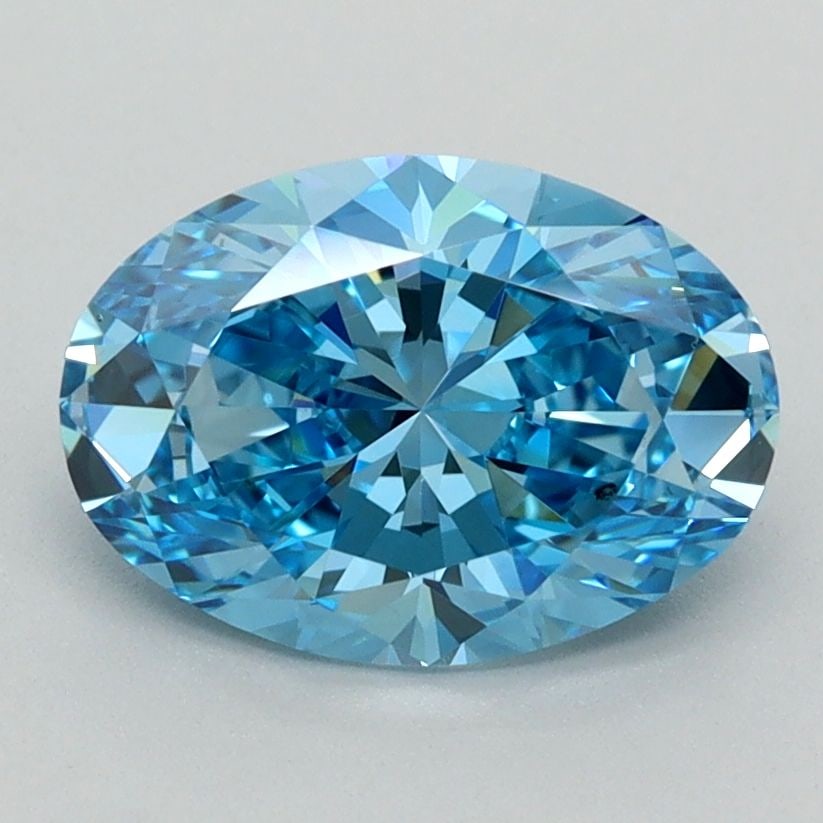 Loose Diamond - OVAL 1.82ct Fancy Vivid Blue VVS2: Loose Diamond - OVAL 1.82ct Fancy Vivid Blue VVS2 Source: This is a real non-mined Diamond that has been grown in a lab Shape: OVAL Carats: 1.82 Color: Fancy Vivid Blue Certification: IGI Video: