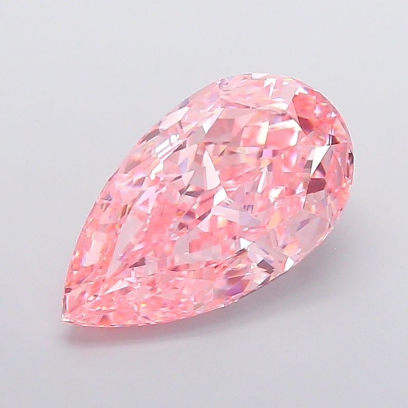 Loose Diamond - PEAR 8.02ct Fancy Vivid Pink VVS2: Loose Diamond - PEAR 8.02ct Fancy Vivid Pink VVS2 Source: This is a real non-mined Diamond that has been grown in a lab Shape: PEAR Carats: 8.02 Color: Fancy Vivid Pink Certification: IGI Video: