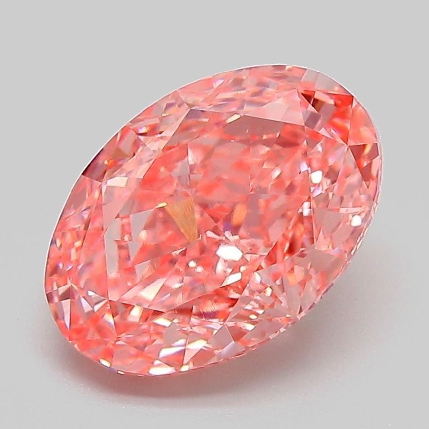 Loose Diamond - OVAL 3.13ct Fancy Vivid Pink VS1: Loose Diamond - OVAL 3.13ct Fancy Vivid Pink VS1 Source: This is a real non-mined Diamond that has been grown in a lab Shape: OVAL Carats: 3.13 Color: Fancy Vivid Pink Certification: IGI Video: