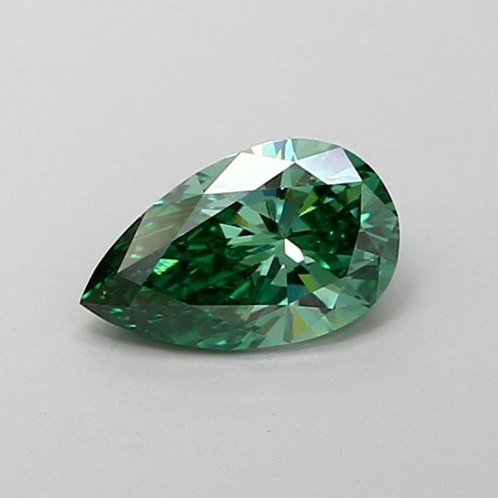Loose Diamond - PEAR 1.02ct Fancy Vivid Green VVS2: Loose Diamond - PEAR 1.02ct Fancy Vivid Green VVS2 Source: This is a real non-mined Diamond that has been grown in a lab Shape: PEAR Carats: 1.02 Color: Fancy Vivid Green Certification: IGI Video: