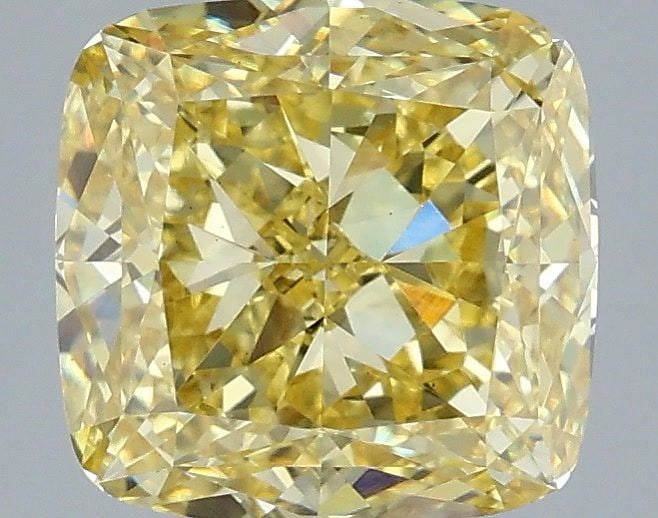 Loose Diamond - CUSHION MODIFIED 3.06ct Fancy Intense Yellow VS1: Loose Diamond - CUSHION MODIFIED 3.06ct Fancy Intense Yellow VS1 Source: This is a real non-mined Diamond that has been grown in a lab Shape: CUSHION MODIFIED Carats: 3.06 Color: Fancy Intense Yellow 