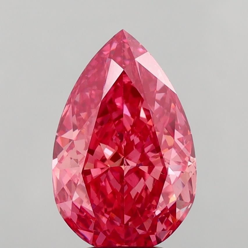 Loose Diamond - PEAR 5.1ct Fancy Vivid Pink VS2: Loose Diamond - PEAR 5.1ct Fancy Vivid Pink VS2 Source: This is a real non-mined Diamond that has been grown in a lab Shape: PEAR Carats: 5.1 Color: Fancy Vivid Pink Certification: IGI Video: