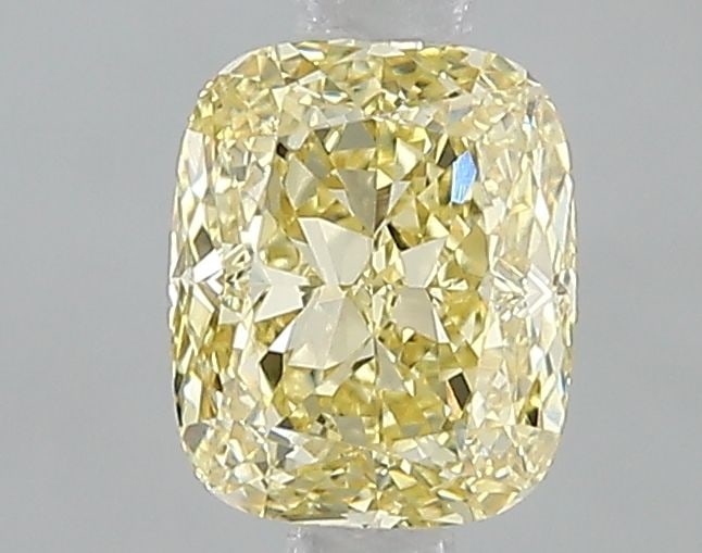 Loose Diamond - CUSHION MODIFIED 1.08ct Fancy Intense Yellow VVS2: Loose Diamond - CUSHION MODIFIED 1.08ct Fancy Intense Yellow VVS2 Source: This is a real non-mined Diamond that has been grown in a lab Shape: CUSHION MODIFIED Carats: 1.08 Color: Fancy Intense Yellow