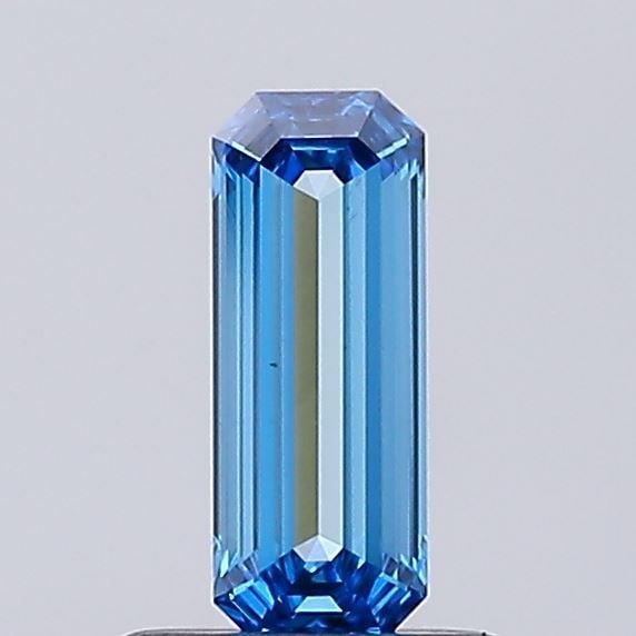 Loose Diamond - EMERALD 0.54ct Fancy Vivid Blue VS1: Loose Diamond - EMERALD 0.54ct Fancy Vivid Blue VS1 Source: This is a real non-mined Diamond that has been grown in a lab Shape: EMERALD Carats: 0.54 Color: Fancy Vivid Blue Certification: IGI Video: