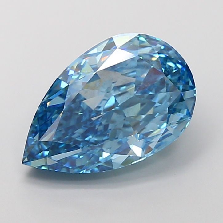 Loose Diamond - PEAR 7.02ct Fancy Vivid Blue VS2: Loose Diamond - PEAR 7.02ct Fancy Vivid Blue VS2 Source: This is a real non-mined Diamond that has been grown in a lab Shape: PEAR Carats: 7.02 Color: Fancy Vivid Blue Certification: IGI Video: